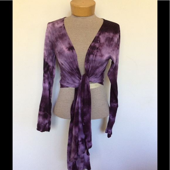Tie Dye Crop Top Cardigan - Picture 4 of 5