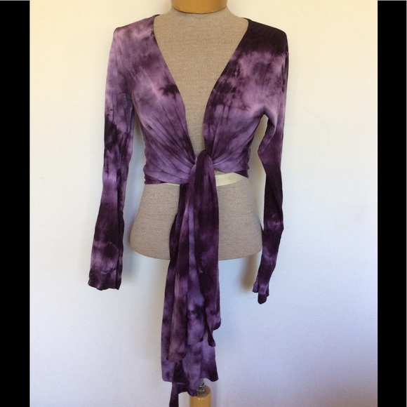 Too Pretty Tops - Tie Dye Crop Top Cardigan