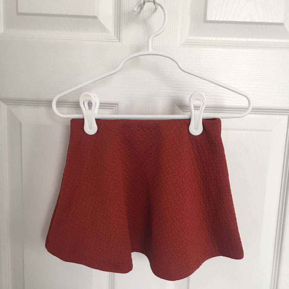 Zara Girls Flared Skirt Poppy Red