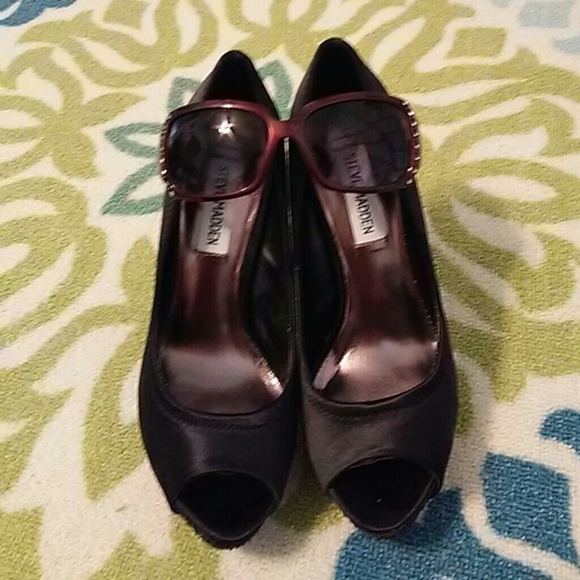 🌟HP🌟NWOT Steve Madden Gem Peep Toe Pumps - Picture 5 of 5