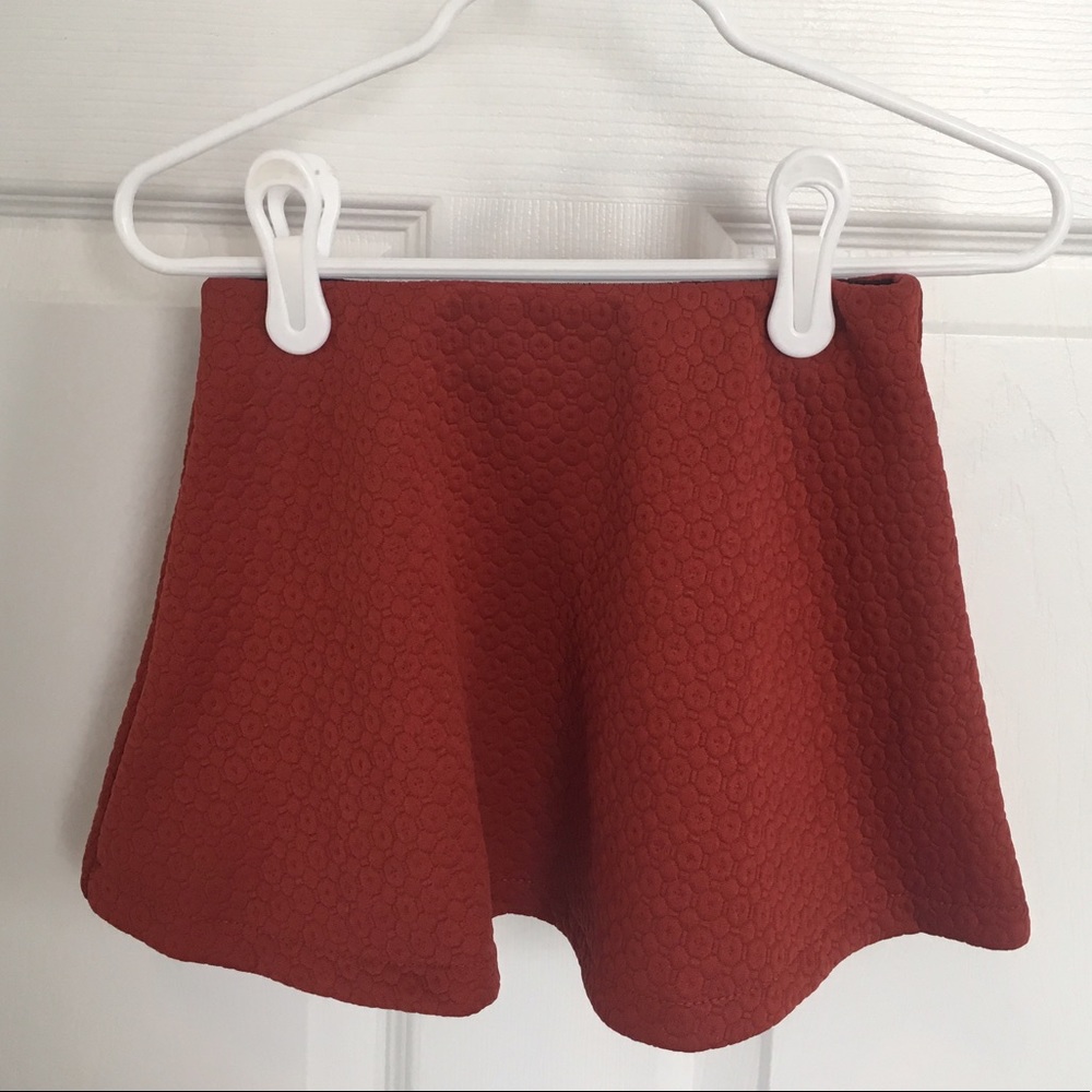 Zara Girls Flared Skirt Poppy Red
