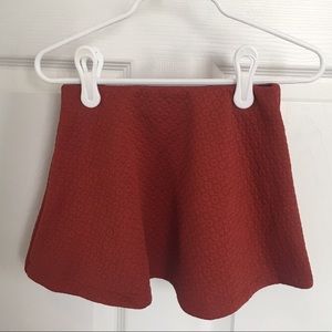 Zara Girls Flared Skirt Poppy Red