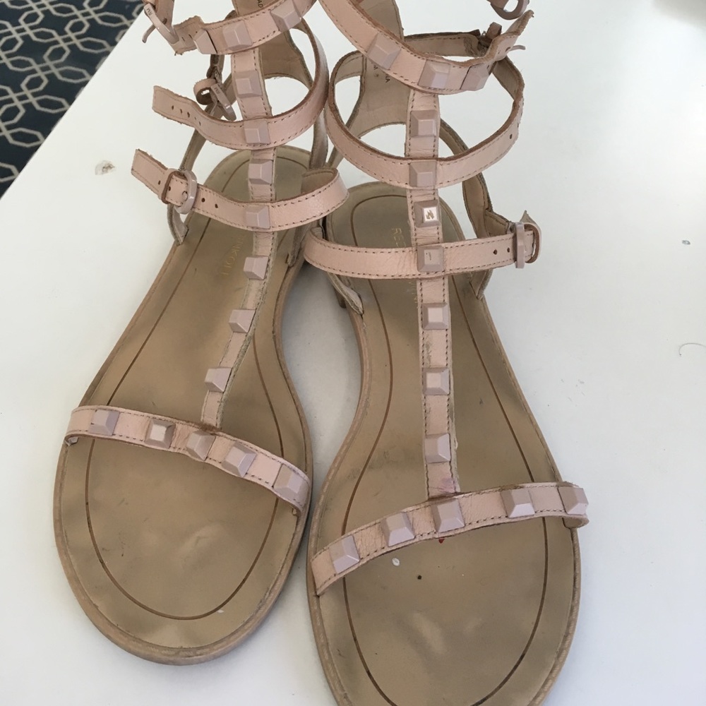 Rebecca Minkoff blush nude pink gladiator sandals