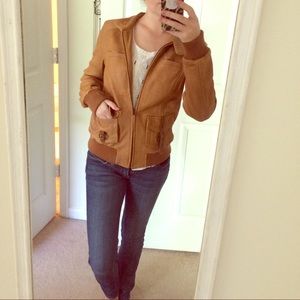 LUCKY BRAND brown leather jacket NWT