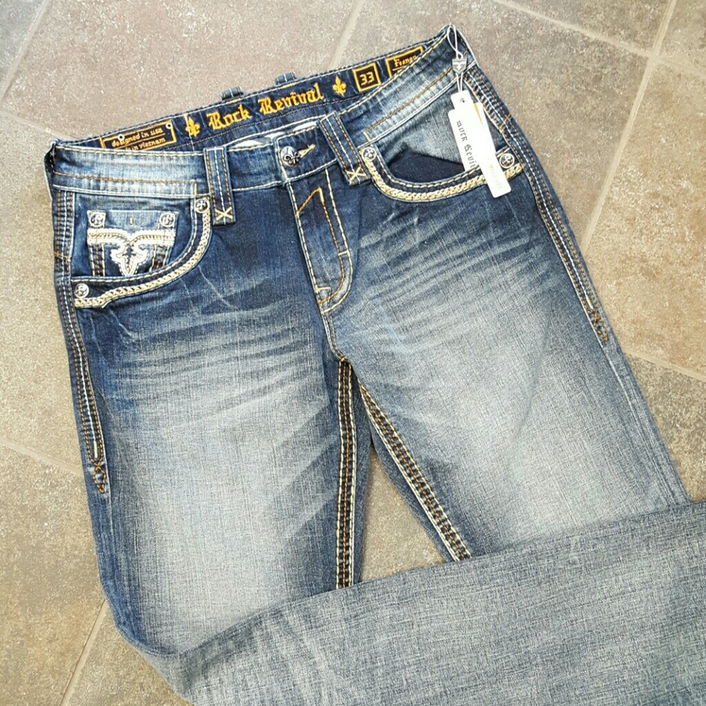 Feeney straight leg Rock Revival men's