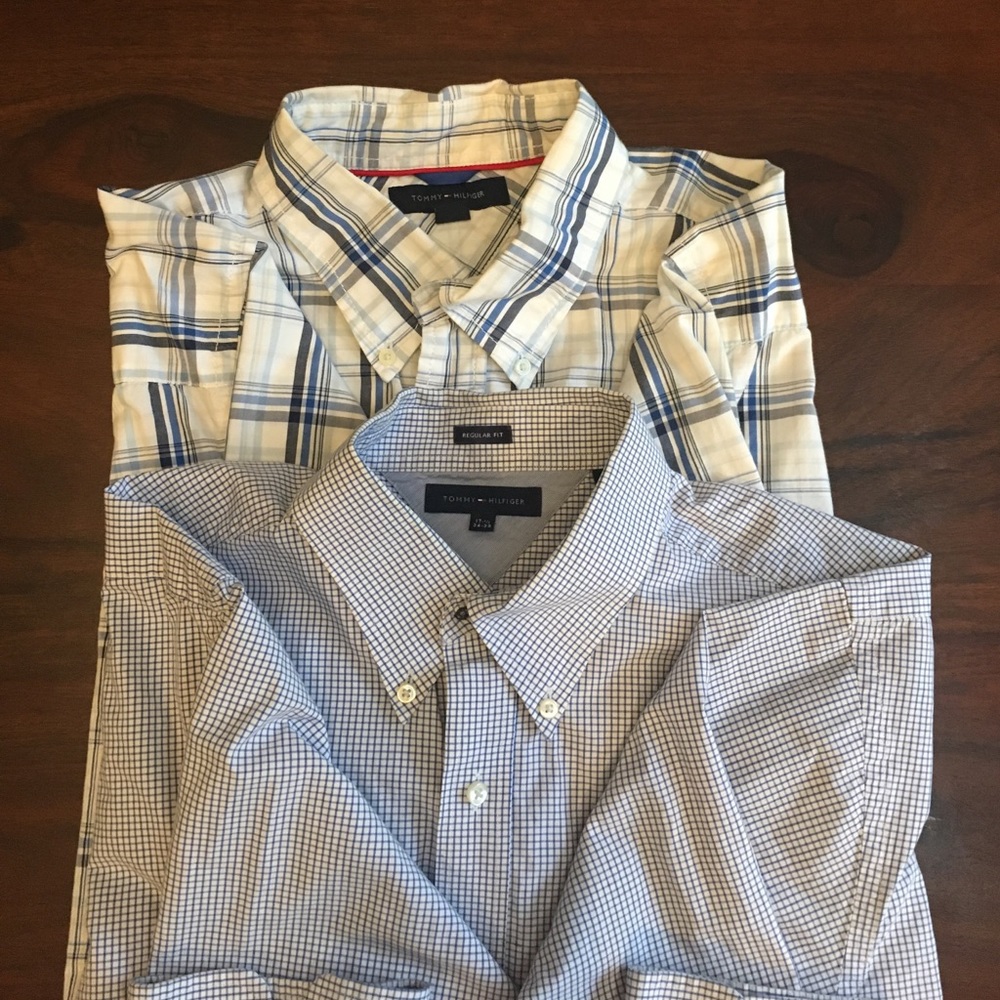Two Tommy Hilfiger dress shirt