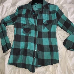 Turquoise flannel