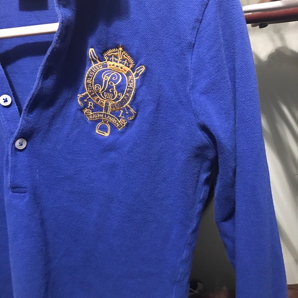 Polo Shirt Ralph Lauren, gold crest , long sleeve - Picture 2 of 5