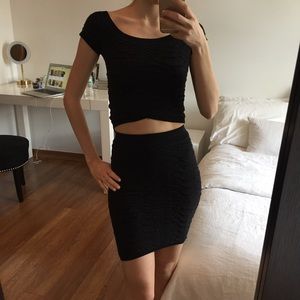 Guess Snakeskin Two Piece Crop Top and Skirt