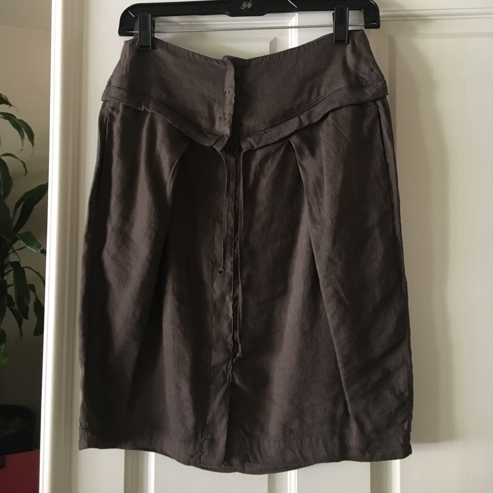 Transit brown linen skirt