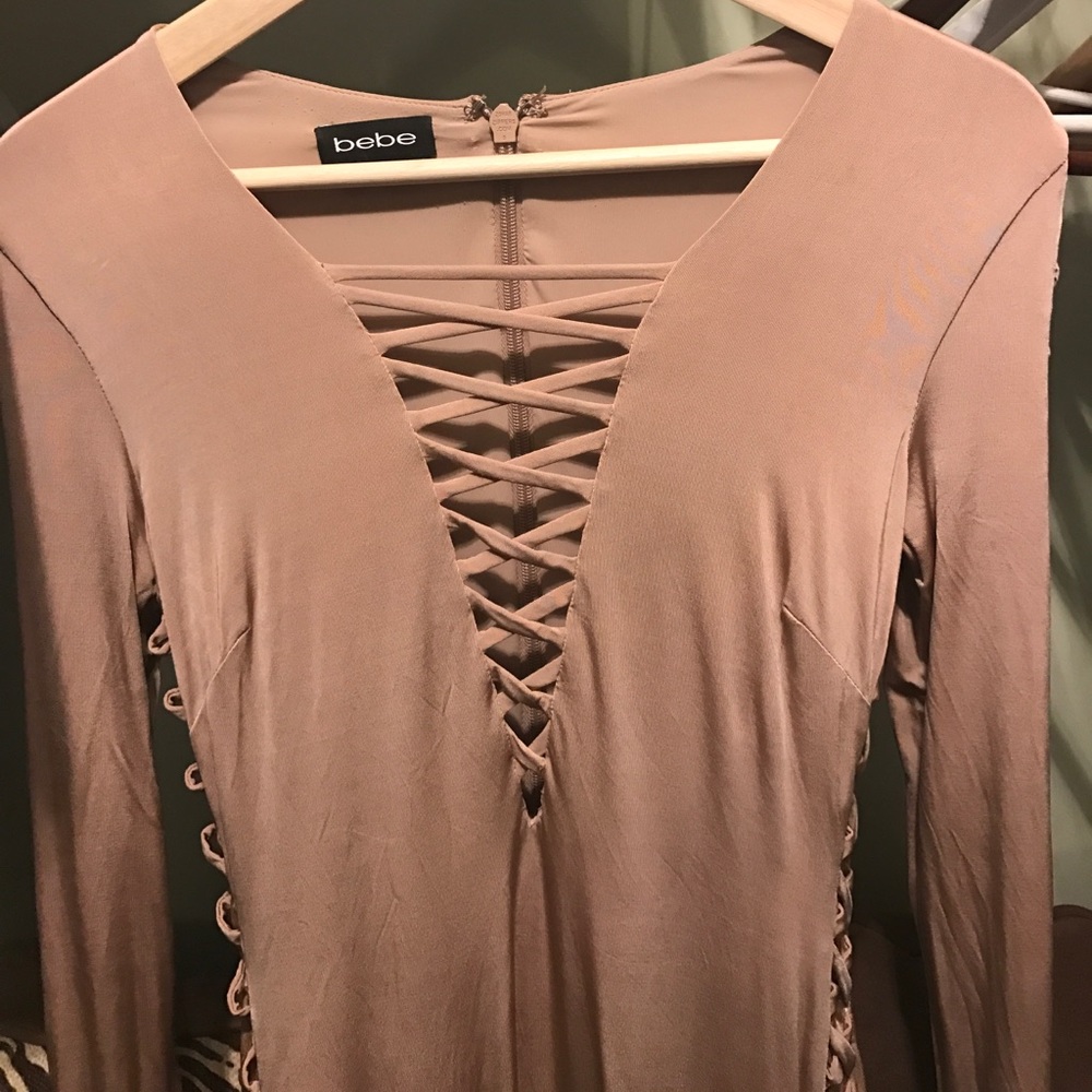 BEBE DRESS nude color