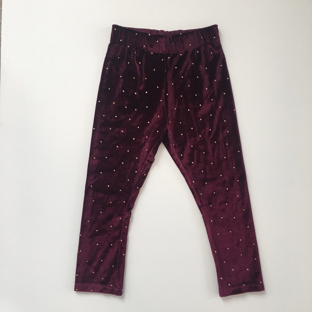 Zara Girls Shiny Polka Dot Leggings