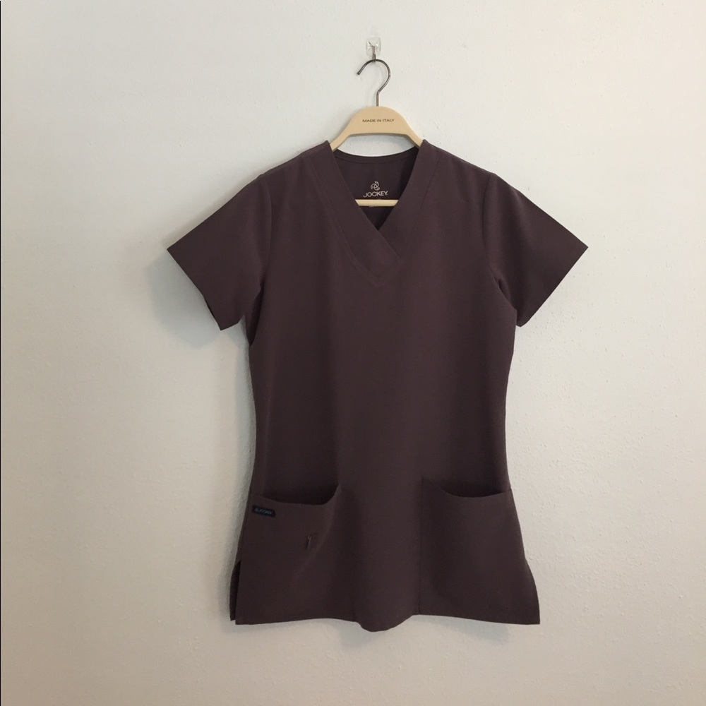 Grey Jockey Scrub Top