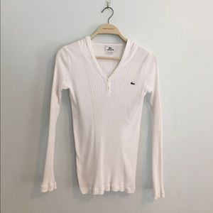 Lacoste White Long Sleeve Top