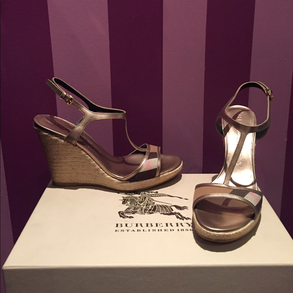 Burberry Wedge Sandals