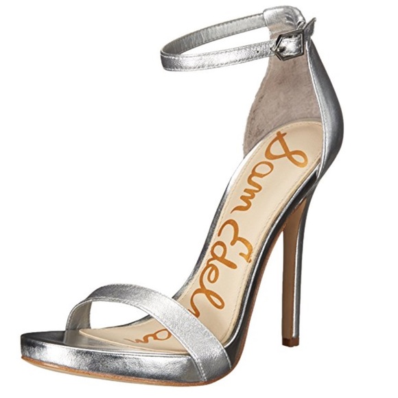 🚨SOLD🚨💕NEW Sam Edelman Silver Open Toe Heels💕 - Picture 3 of 8