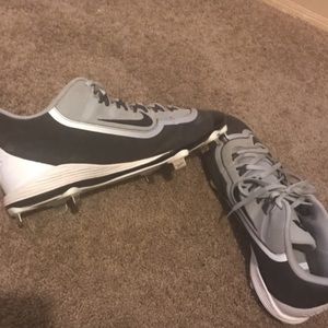 white, black, grey baseball cleats