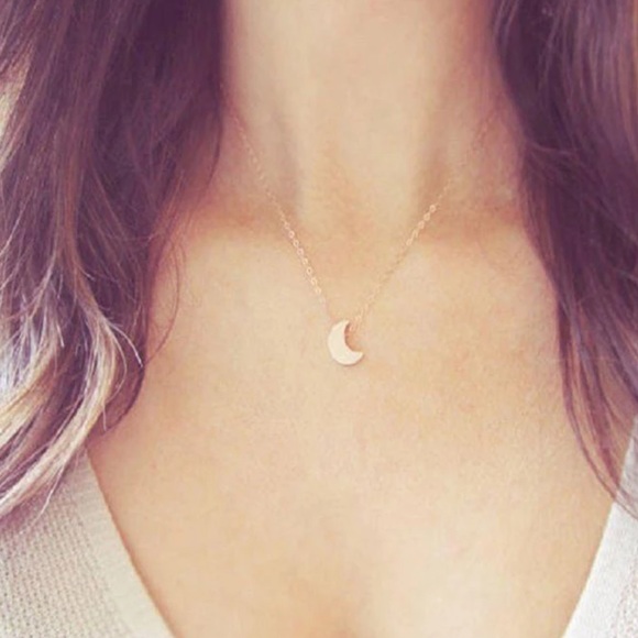 Dainty Crescent Moon Necklace - Picture 8 of 8