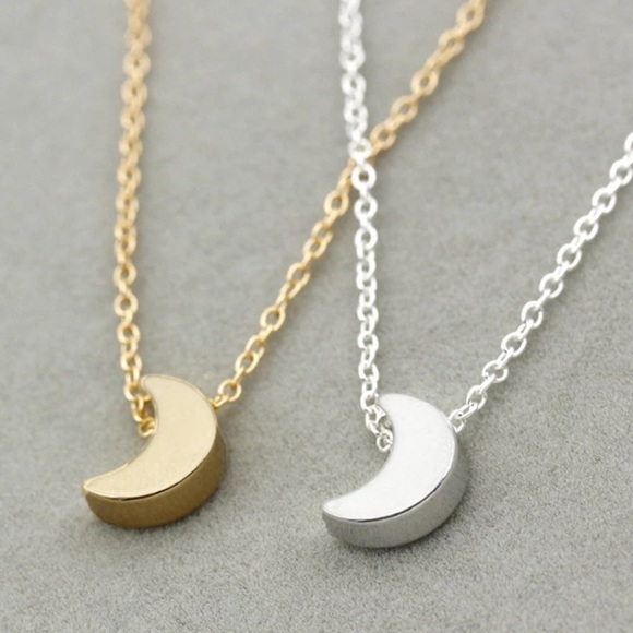 Dainty Crescent Moon Necklace - Picture 6 of 8