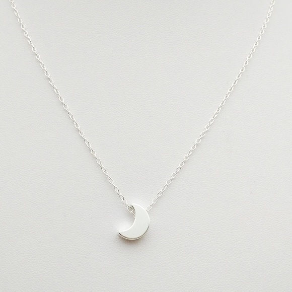 Dainty Crescent Moon Necklace - Picture 5 of 8