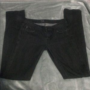 Black boot-cut Miss Me jeans. Size 27.