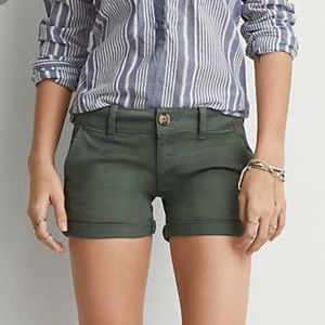AEO midi twill shorts
