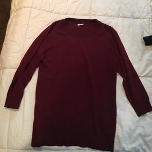 J.Crew Maroon Crewneck Sweater