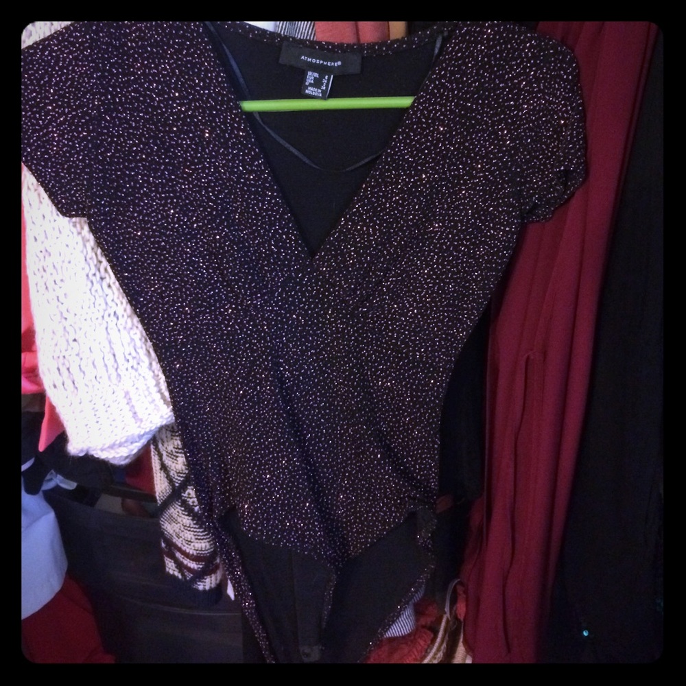 Sparkly Vneck onesie