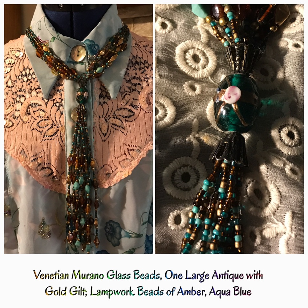 Venetian Murano Crystal-Bead Necklace & Earrings