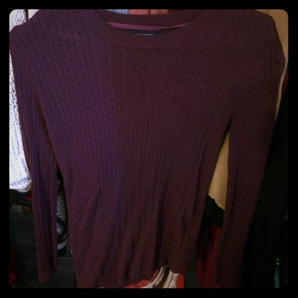 Dark purple cardigan sweater