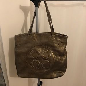 Gold Coach Tote
