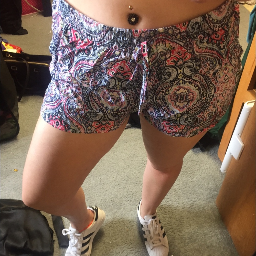 High waisted flowy shorts