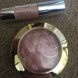 Clinique and Victoria's Secret highlighter