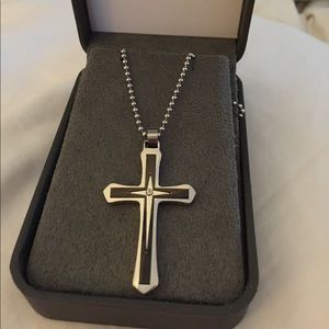 MAKE OFFER! Diamond Accent Cross Necklace