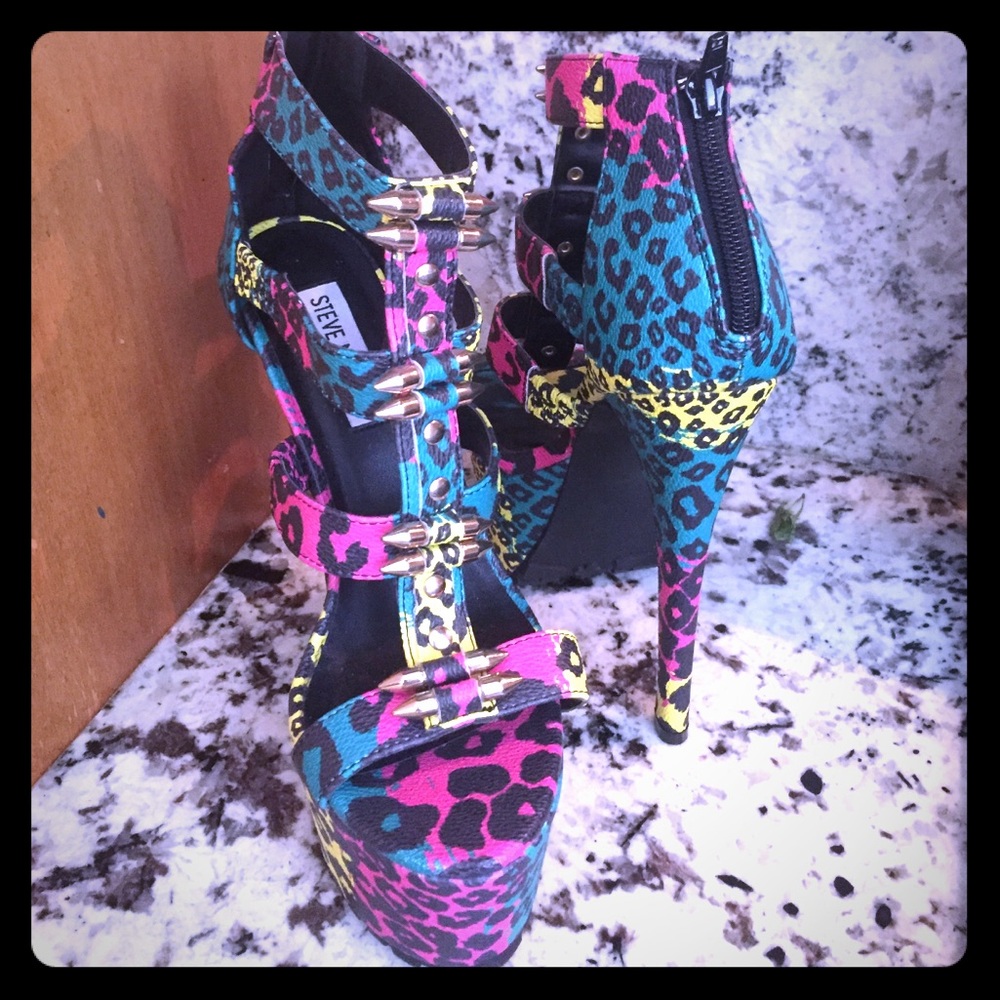 Steve Madden animal print heels