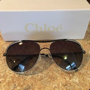 Chloe polarized aviator sunglasses