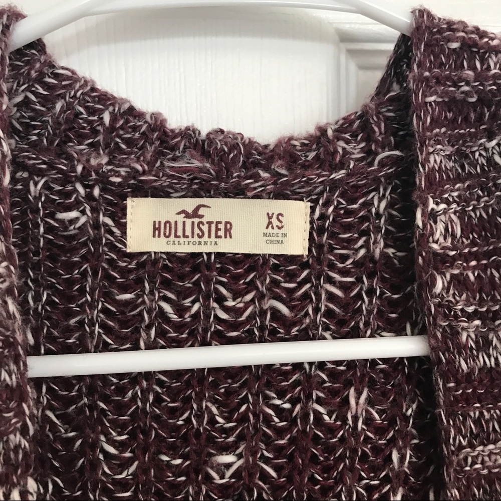 Hollister Maroon Hooded Sweater