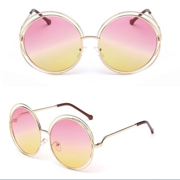 LAST PAIR! Vintage Style Large Round Sunglasses - Picture 3 of 7