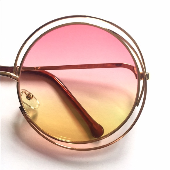 LAST PAIR! Vintage Style Large Round Sunglasses - Picture 6 of 7