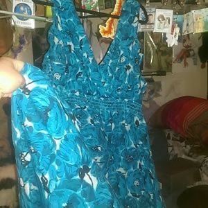 Blue floral print Avenue sundress