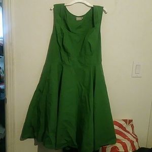 Green A line dress
