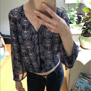 Boho hippie bell sleeve top