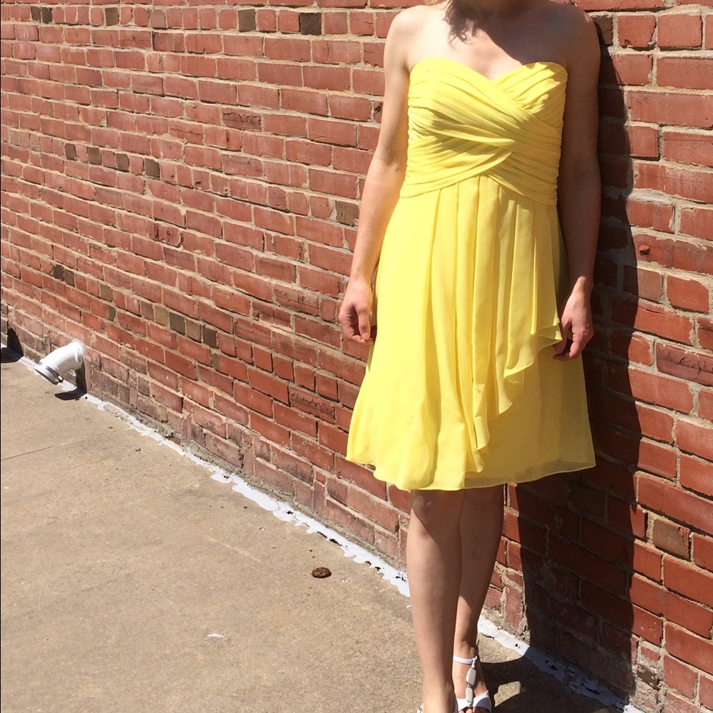 Yellow bride's maid dress