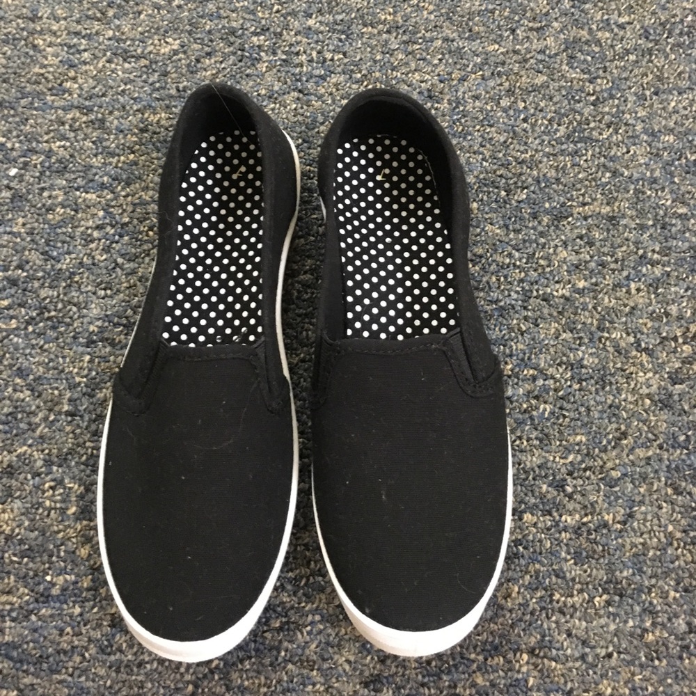 Cute black slip on shoes