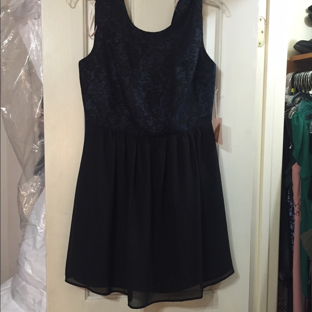 Black & blue dress