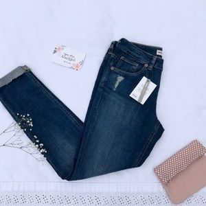 NWT ASOS Denim High Waist Cuffed Skinny Jeans