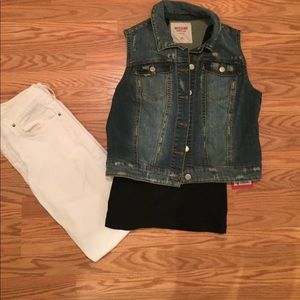 NWT Distressed denim vest- MAKE AN OFFER!