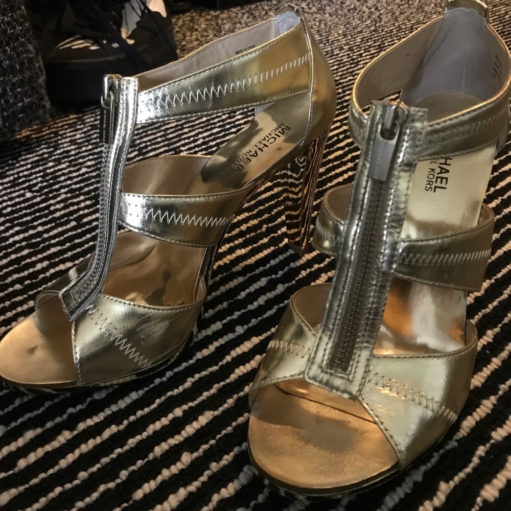 gold heels