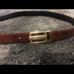 Reversible black/brown Vintage Christian Dior belt