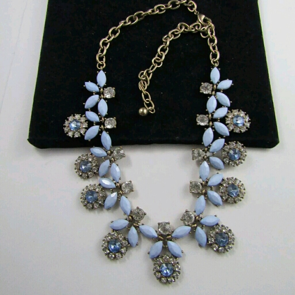 Stunning VTG Blue Statement Necklace - Picture 2 of 3